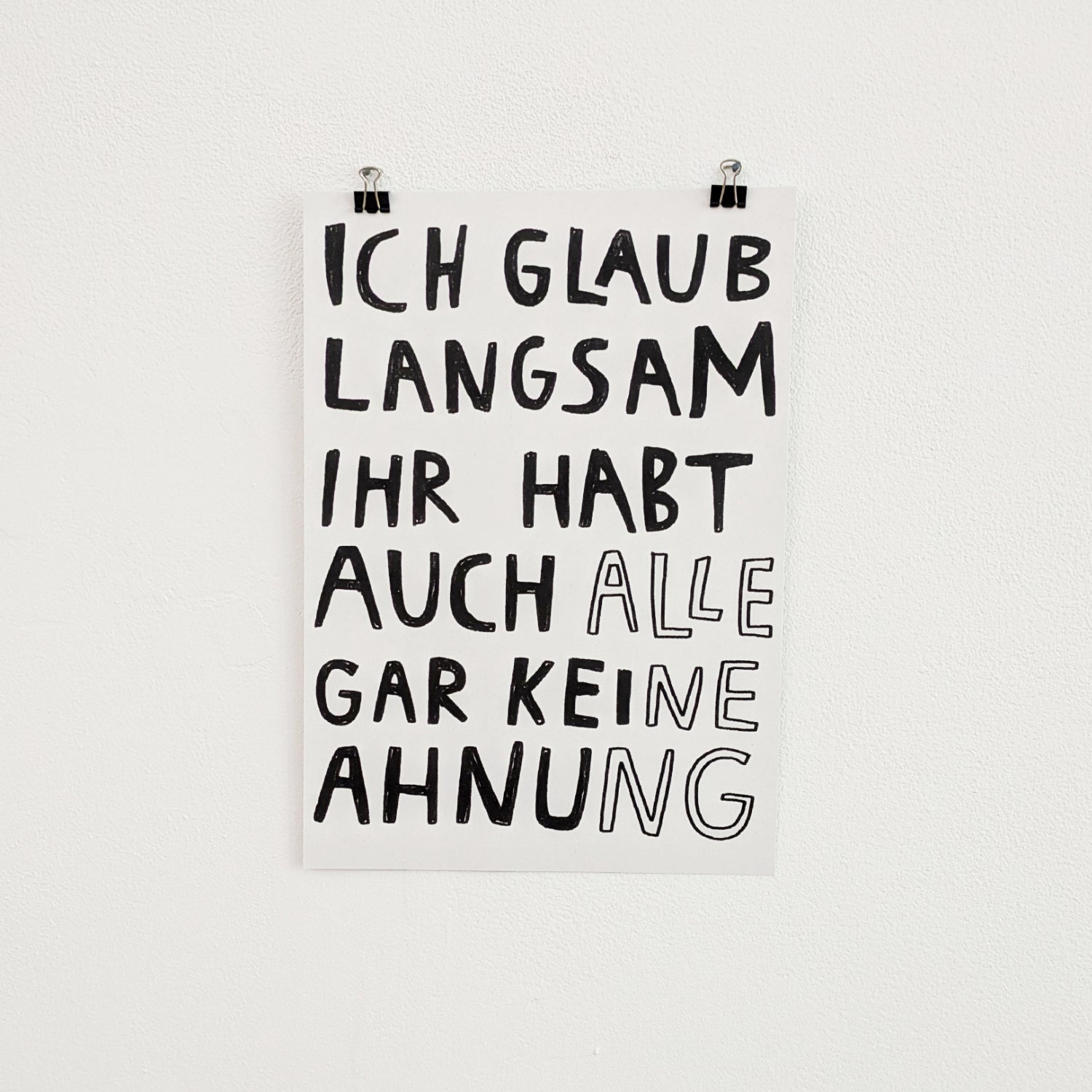 KEINE AHNUNG PRINT