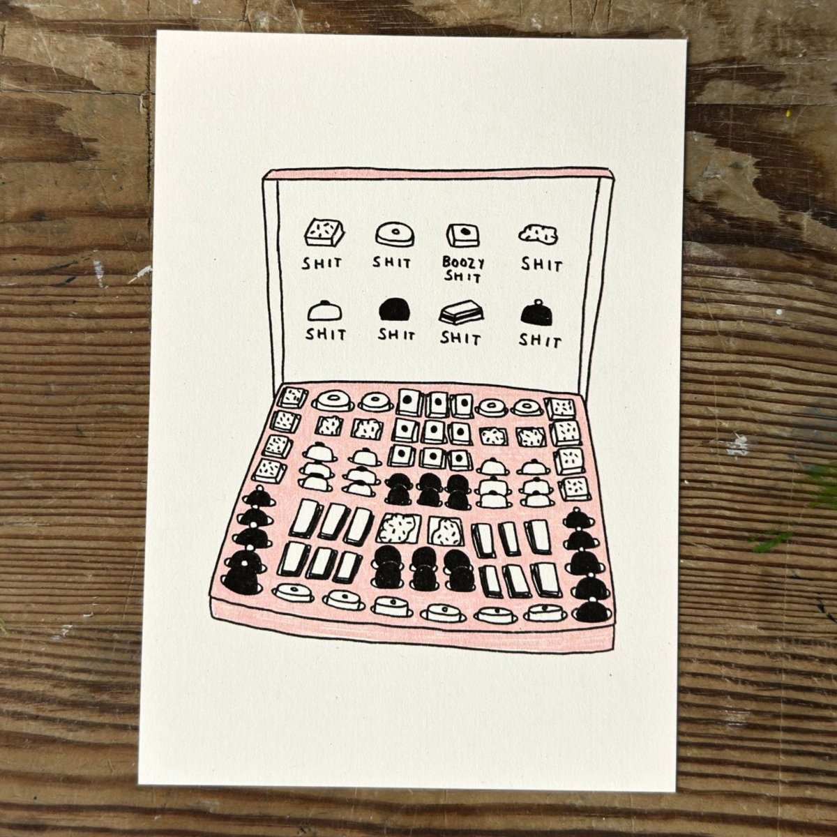 Boozy Shit - S.A.D.PostcardCaroline Frett