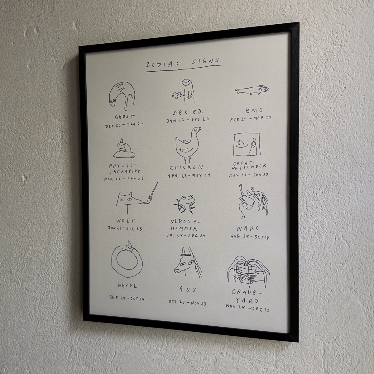 Zodiac Signs - S.A.D.PrintBowser